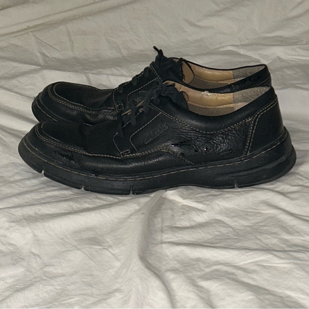 Clarks XTR Lite Black Oxfords Classic Dress Shoes Size 10M - Picture 6 of 8